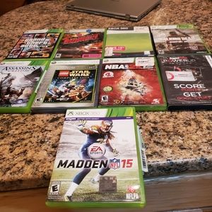 9 assorted Xbox360 games